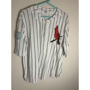 St.Louis Cardinals Promo Striped Old Dominion Men's Jersey Shirt Sz XL